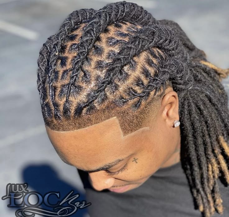Loc styling with neat sectioning at Culture Kutz Nyali